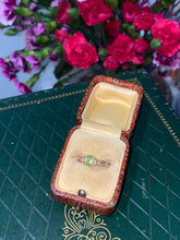 Load image into Gallery viewer, Peridot Diamond Vintage 14k Gold Ring
