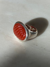 Load image into Gallery viewer, Chunky Carnelian Sterling Silver Ring Size 8
