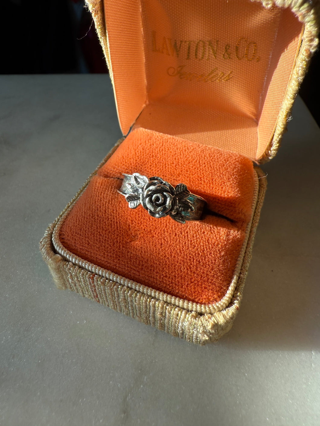 Sterling Silver Rose Ring Size 9.5