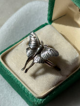 Load image into Gallery viewer, Luna Moth Sterling Silver Ring Size 8
