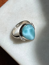 Load image into Gallery viewer, Larimar Sterling Silver Ring Size 7
