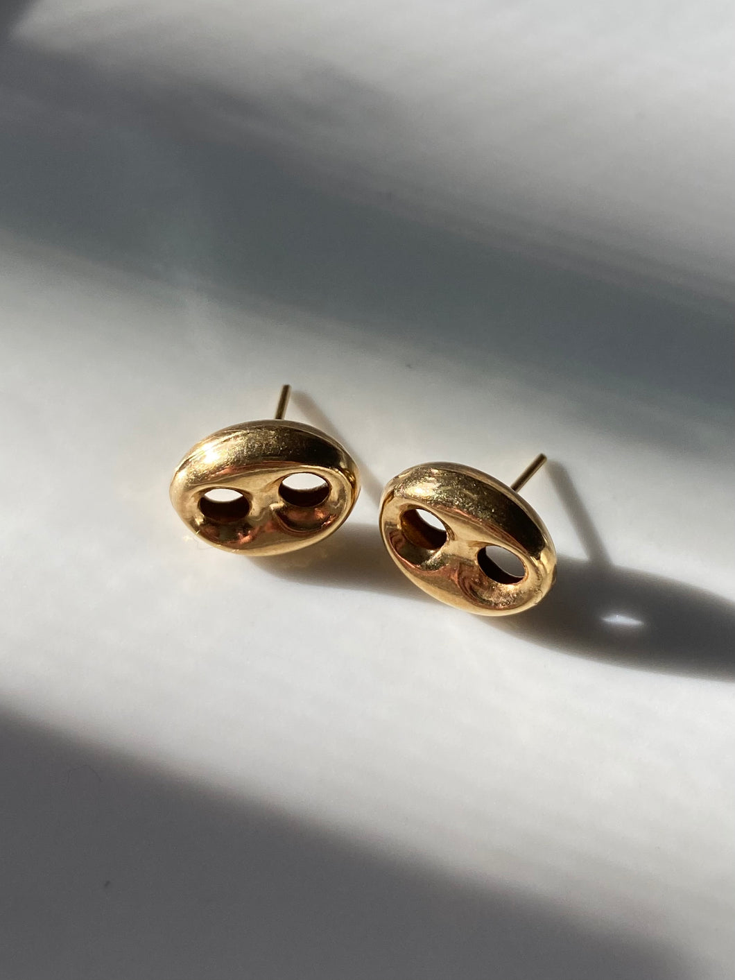 Mariner Puffed Gucci 18k Yellow Gold Stud Earrings