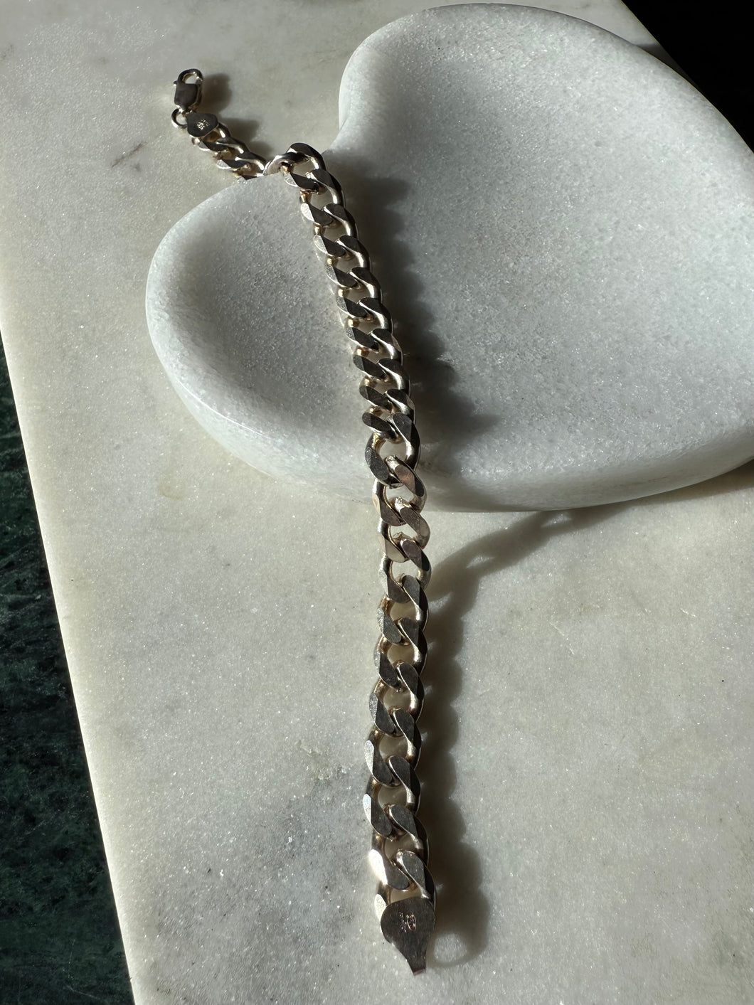 Milor Italian Chunky Sterling Silver Cuban Link Bracelet 8”