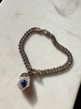 Load image into Gallery viewer, Lapis Sterling Silver Bracelet 8”
