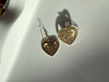 Load image into Gallery viewer, Floral Bird Cloisonné Enamel Gold Plated Heart Earrings
