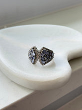 Load image into Gallery viewer, Tanzanite &amp; Quartz Sterling Silver Ring Size 7
