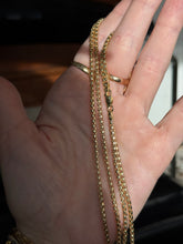 Load image into Gallery viewer, Italian Rounded Box Link Gold Vermeil Chain 26”
