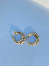 Load image into Gallery viewer, Ram Vintage 14k Yellow Gold Mini Hoop Earrings
