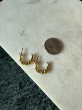 Load image into Gallery viewer, Peridot Gold Vermeil Mini Hoops
