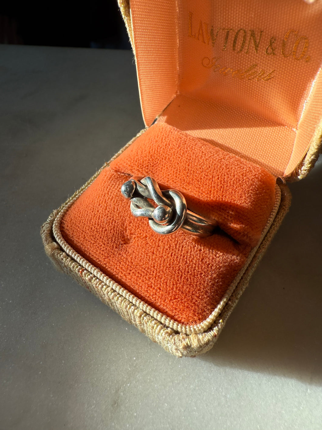 Solid Sterling Silver Knot Ring Size 8.5