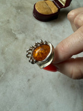 Load image into Gallery viewer, Amber Sterling Silver Ring Size 7.5
