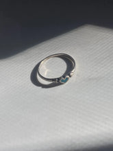 Load image into Gallery viewer, Crushed Turquoise Inlay Heart Sterling Silver Ring Size 8
