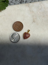 Load image into Gallery viewer, Vintage Natural Ruby 18k Gold Heart Charm
