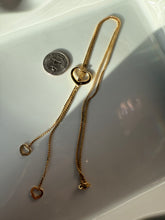 Load image into Gallery viewer, Heart Lariat Gold Plated Necklace 20”

