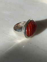 Load image into Gallery viewer, Chunky Carnelian Sterling Silver Ring Size 8
