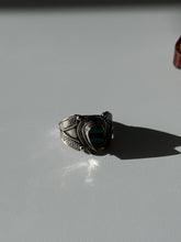 Load image into Gallery viewer, Malachite Sterling Silver Ring Size 8.5
