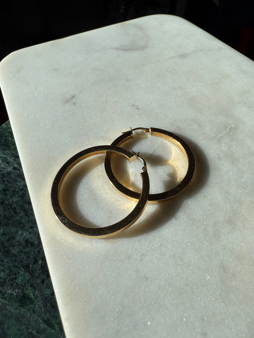 Italian Gold Vermeil Classic Hoops