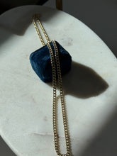 Load image into Gallery viewer, Hollow Italian Light Yellow Gold Vermeil Curb Link Chain 22”
