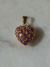 Load image into Gallery viewer, Vintage 18k Yellow Gold Natural Ruby Heart Charm
