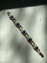 Load image into Gallery viewer, Mid-Century Irish Tara Ware Enamel Sterling Silver Bracelet
