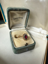 Load image into Gallery viewer, Natural Ruby &amp; Diamond 14k Yellow Gold Ring Size 5
