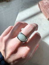 Load image into Gallery viewer, Jade Sterling Silver Ring Size 7
