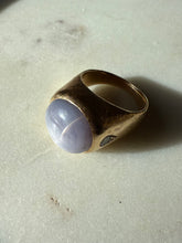 Load image into Gallery viewer, Star Sapphire &amp; Diamond 14k Yellow Gold Ring Size 8
