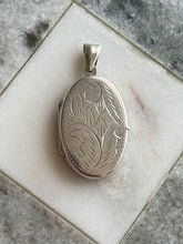 Load image into Gallery viewer, Etched Sterling Silver Locket Pendant
