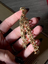 Load image into Gallery viewer, Mid-Century 14k Gold Chino Link Heart Bracelet
