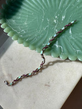 Load image into Gallery viewer, Simulated Opal &amp; Synthetic Pink Sapphire Sterling Silver Bracelet 7.5”
