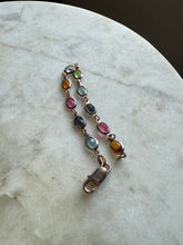 Load image into Gallery viewer, Multicolor Gemstone Sterling Silver Bracelet

