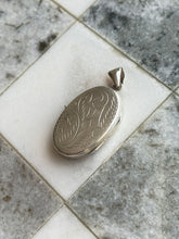 Load image into Gallery viewer, Etched Sterling Silver Locket Pendant
