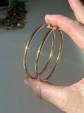 Load image into Gallery viewer, Vintage 10k Yellow Gold Large Tubular Hoop Earrings
