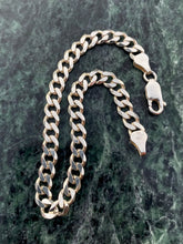 Load image into Gallery viewer, Cuban Curb Link Vintage Sterling Silver Bracelet
