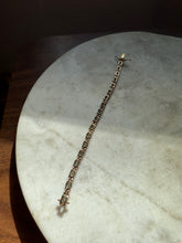Load image into Gallery viewer, Blue Topaz Gold Vermeil Tennis Bracelet 7.25”
