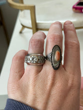 Load image into Gallery viewer, Chunky Sterling &amp; Gold Quartz Ring Size 5
