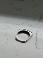 Load image into Gallery viewer, Multistone Inlay Sterling Silver Ring Size 8
