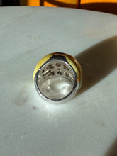 Load image into Gallery viewer, Pastel Yellow Enamel Sterling Silver Ring Size 8.5
