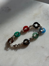 Load image into Gallery viewer, Vintage Donut Link Sterling Silver Bracelet 7”
