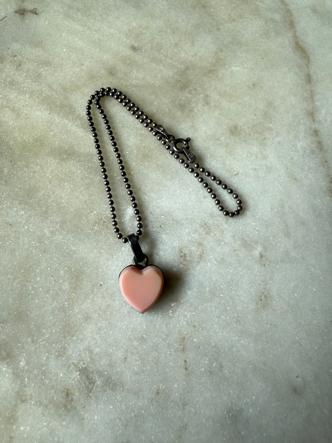 Pink Heart Sterling Silver Ankle Bracelet