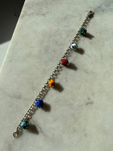 Load image into Gallery viewer, Vintage Sterling Silver Murano Glass Bracelet 7.5”
