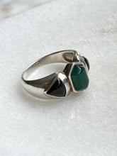 Load image into Gallery viewer, Black Onyx &amp; Chalcedony Ring Size 6.75
