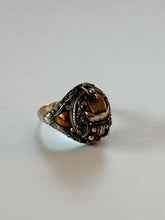 Load image into Gallery viewer, Vintage Two-Toned Scarab Beetle Sterling Ring Size 10.75
