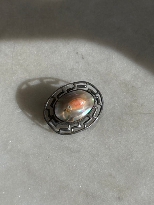 Blister Pearl Sterling Silver Brooch
