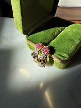 Load image into Gallery viewer, Ruby Emerald Blue Sapphire Gold Vermeil Half Hoops
