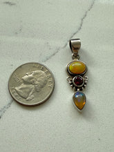 Load image into Gallery viewer, Opal &amp; Garnet Sterling Silver Pendant

