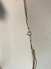Load image into Gallery viewer, Vintage Multistone Liquid Silver Sterling Fetish Necklace 17”
