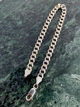 Load image into Gallery viewer, Cuban Curb Link Vintage Sterling Silver Bracelet
