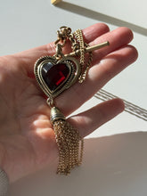 Load image into Gallery viewer, Vintage Chunky Red Tassle Pendant

