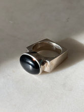 Load image into Gallery viewer, Solid Sterling Silver Black Onyx Ring Size 7.25
